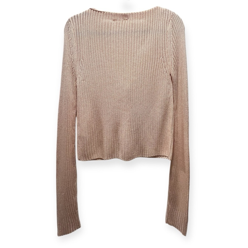 Free People Game On Cardigan in Light Pink- Size M - Picture 3 of 8